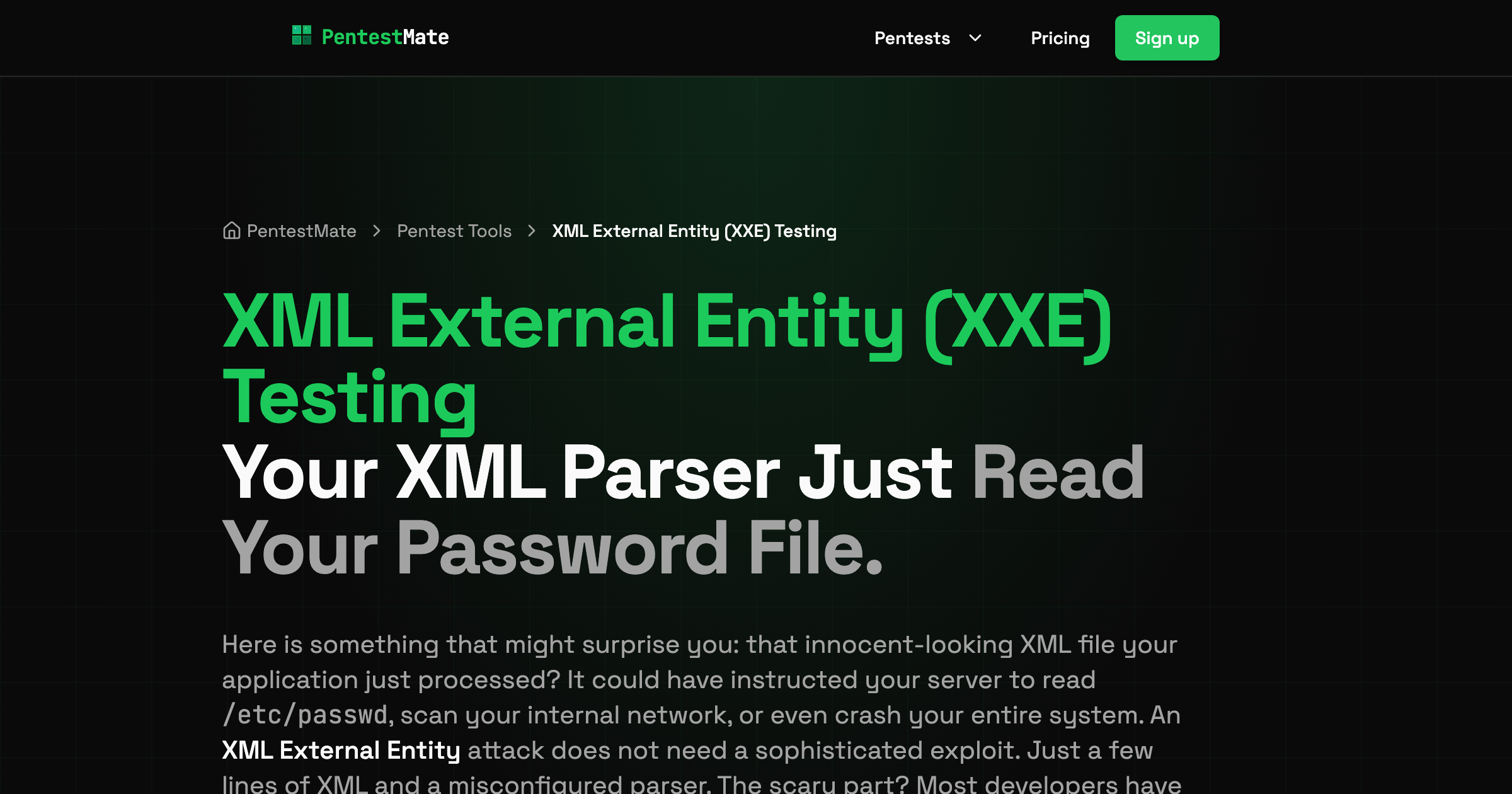 Xxe Lab XML External Entity XXE Attack Testing - Detect XXE Vulnerabilities ...